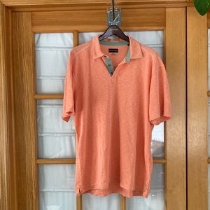 Saks peach polo XL
